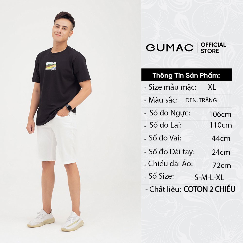 [Mã WABRG208 giảm 10% tối đa 50k đơn từ 250k] Áo nam in họa tiết GUMAC nhiều màu bảnh bao ATNB848 | BigBuy360 - bigbuy360.vn