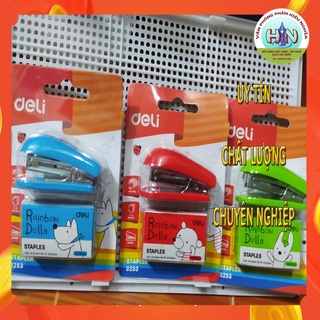Dập ghim số 10 deli 0253 kèm hộp ghim