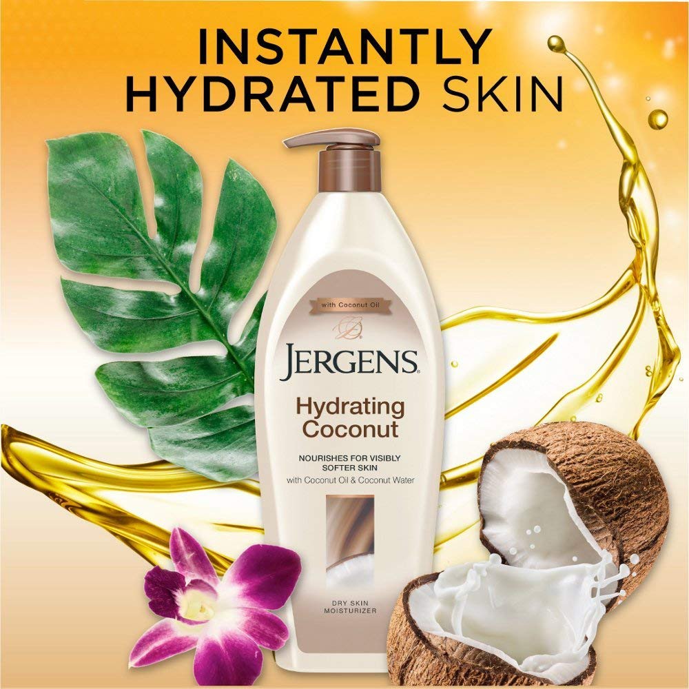 Dưỡng Thể dành cho da khô Jergens Hydrating Coconut Dry Skin Body Moisturizer 496ml (Mỹ)