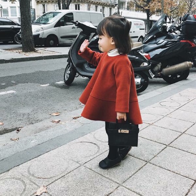 Áo babydoll dạ đỏ