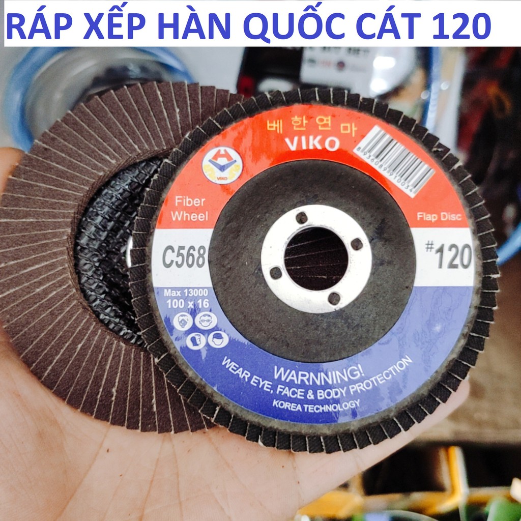 Ráp xêp VIKO 100mm, độ mịn 120cc, nhám xếp Hàn Quốc chính hãng, Cty XNK VIKO Việt Nam