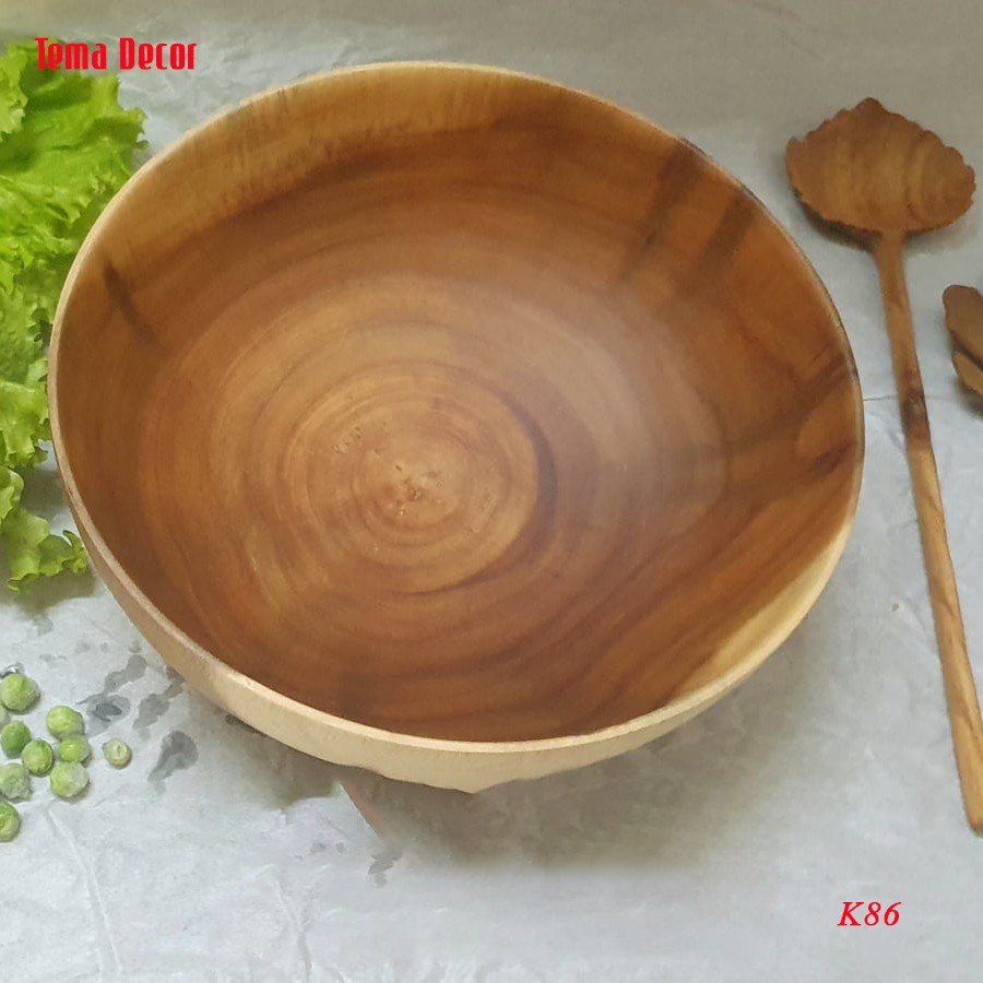 Bát gỗ decor Tema - Bát gỗ ăn cơm to gỗ đỏ trang trí nhà cửa siêu xinh | BigBuy360 - bigbuy360.vn