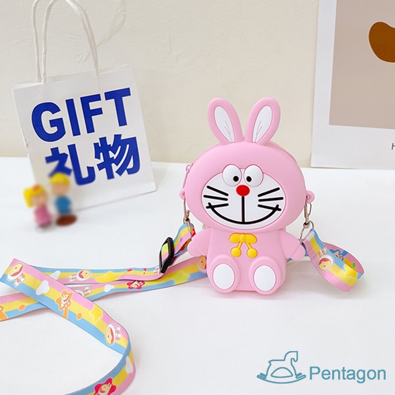 Túi Đeo Chéo Bằng Silicon Họa Tiết Hoạt Hình Phong Cách Phương Tây Cho Bé