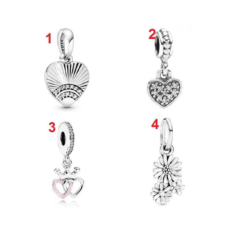 [Charm bạc 925 cao cấp] Charm treo hoa cúc 3 bông- Mã sản phẩm VENUST16