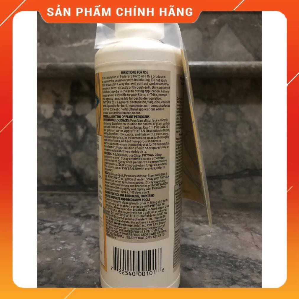 Physan 20 (Chai 480ml) hàng nhập nguyên chai Mỹ sát khuẩn, trị thối nhũn và diệt nấm bệnh.