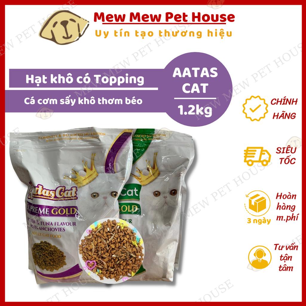 Hạt Mèo Topping Cá Cơm Khô AATAS CAT Bịch 1.2Kg