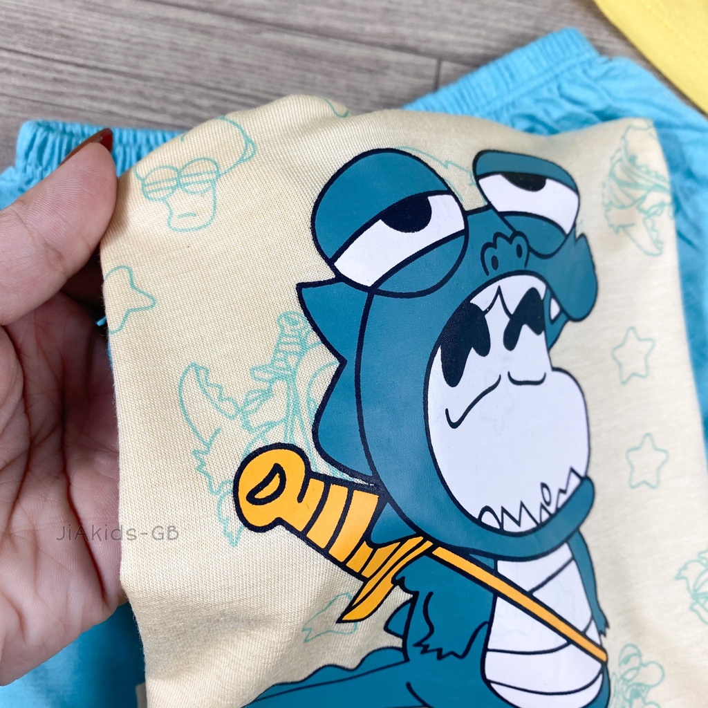 Bộ Cộc Tay THUN LẠNH MINKYMOM Giáp Năng In Hình Dễ Thương Cho Bé TN-IN88