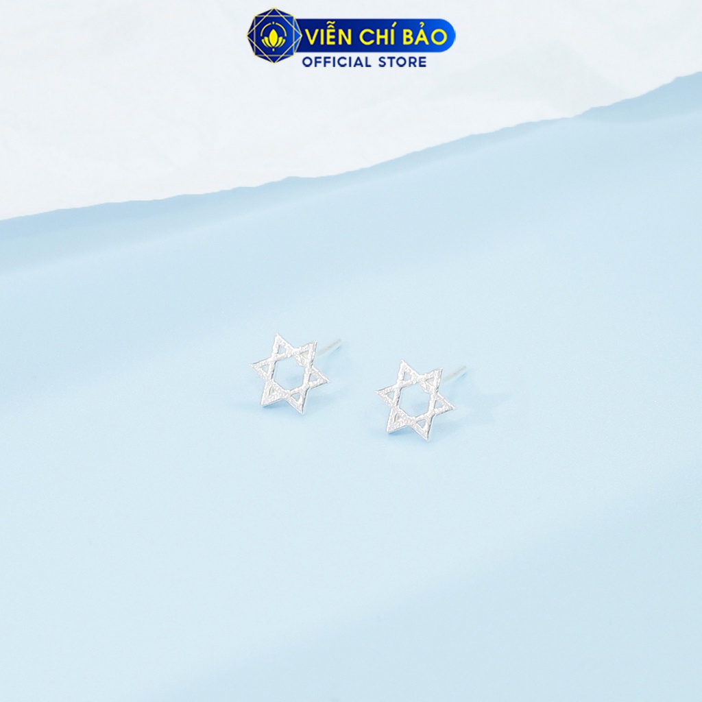 Bông tai bạc nữ hình ngôi sao chất liệu bạc 925 thời trang phụ kiện trang sức nữ thương hiệu Viễn Chí Bảo E092
