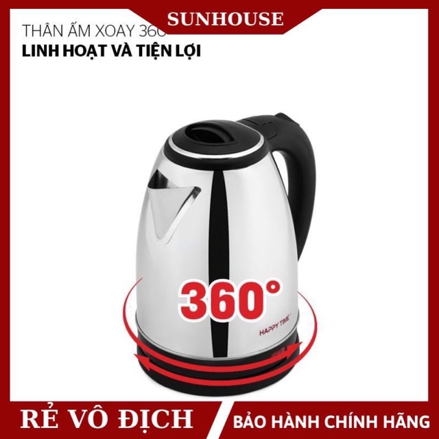 Ấm siêu tốc Inox HAPPY TIME HTD1081 hàng chính hãng