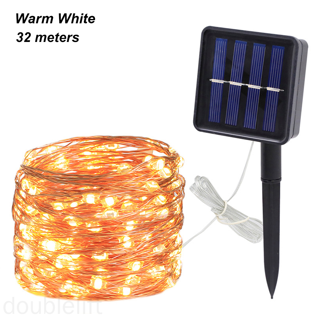 Yard String Light Solar Power Copper Wire Garden Light Chain IP55 Waterproof Decoration Lamp String doublelift store