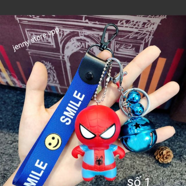 Móc khóa nhện xanh,đỏ.