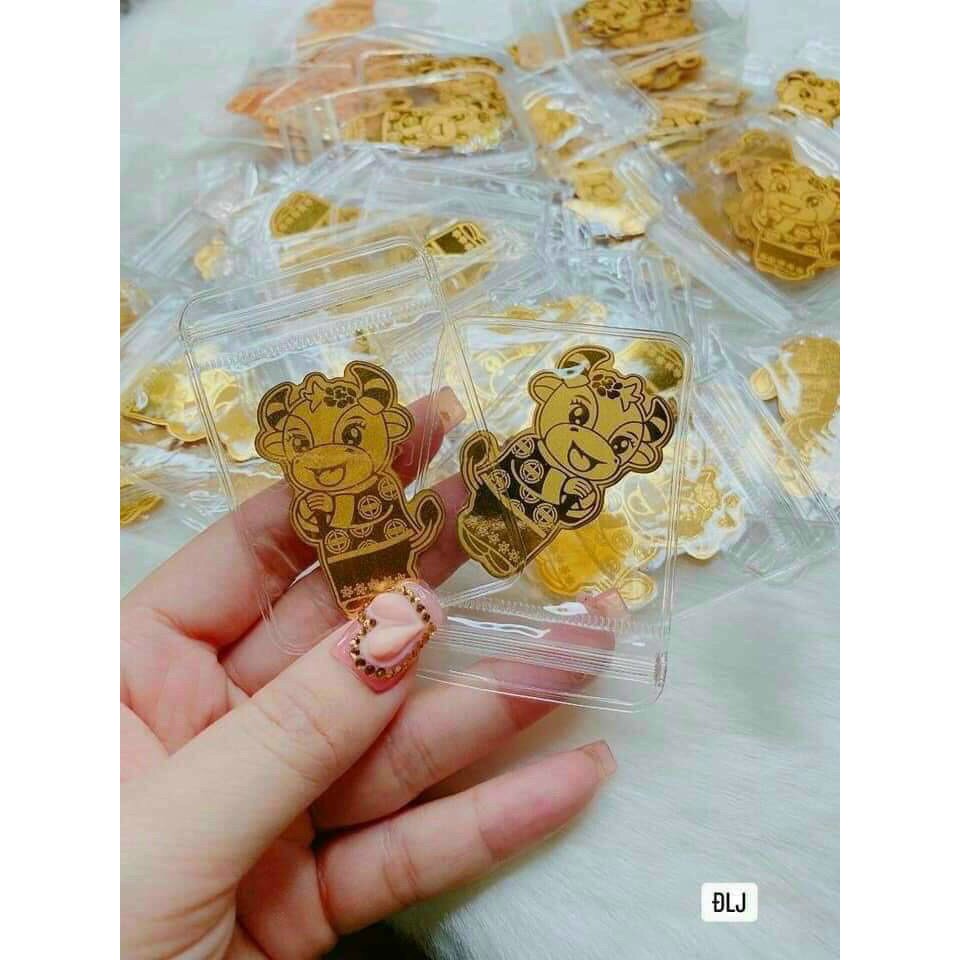 Mèo thần tài - Trâu thần tài mạ vàng 24k để ví, ốp điện thoại MẪU HOT 2021 | BigBuy360 - bigbuy360.vn