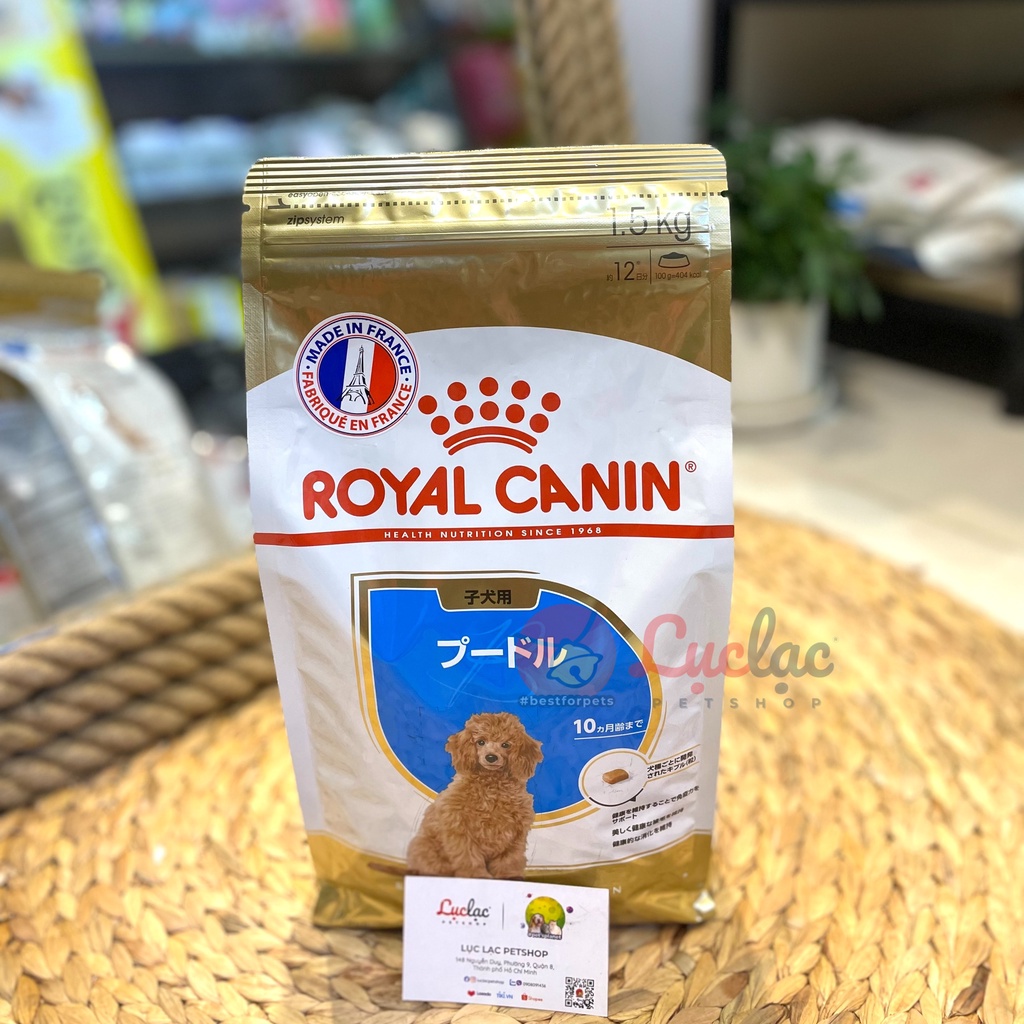 Hạt Royal Canin Poodle Puppy cho Poodle chó con từ 2-10 tháng tuổi - Túi 1.5kg chính hãng