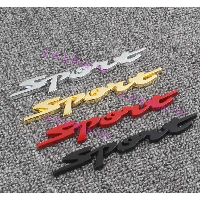 Miếng Dán Trang Trí Xe Hơi Bằng Kim Loại In Chữ Độc Đáo