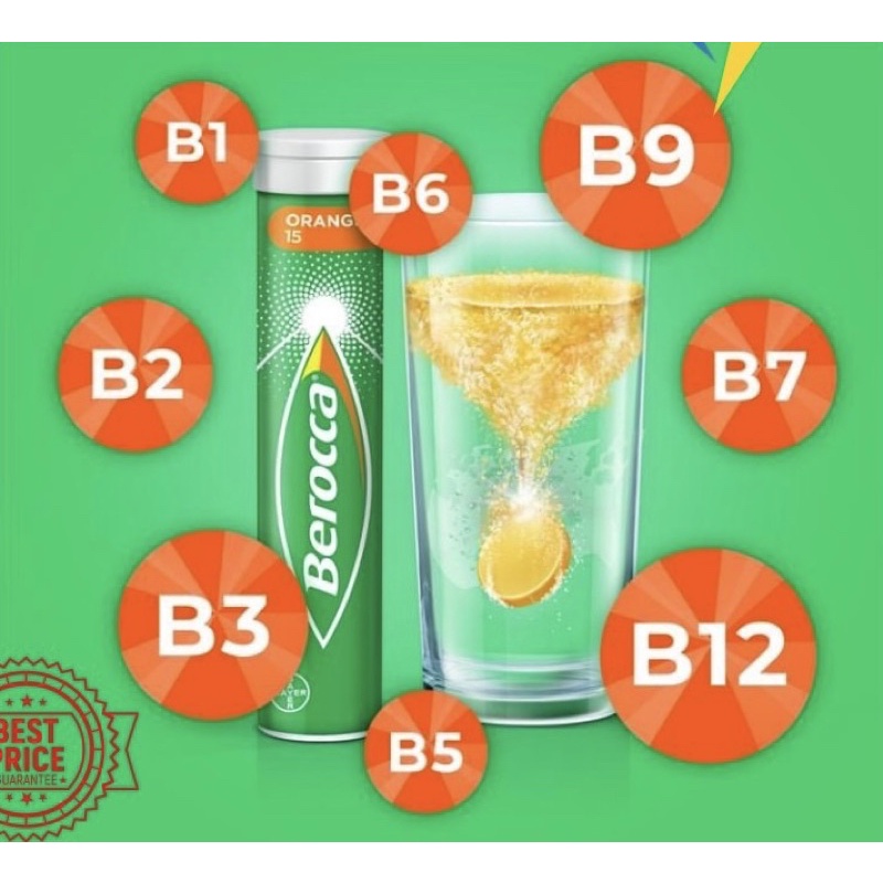 [Mã 44FMCGSALE1 giảm 10% đơn 250K] [CHÍNH HÃNG] Viên Sủi Berocca vị cam