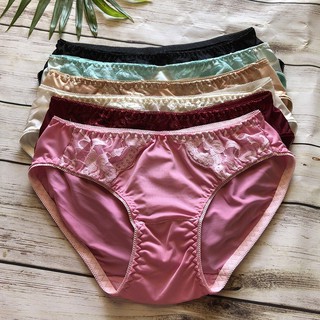 COMBO 10 Quần lót nữ kiểu Cotton lụa mặc thoải mái(ren trước)