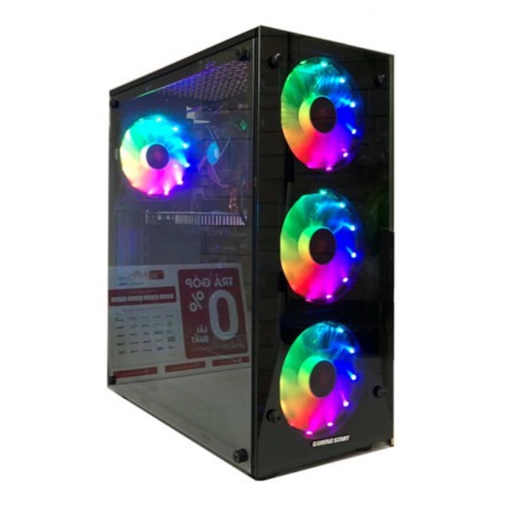 Vỏ Cây PC Gaming Start - GA 4 fan  FREESHIP  2 mặt kính cường lực đẹp (398 x 195 x 326 mm), Bảo hành 2 năm