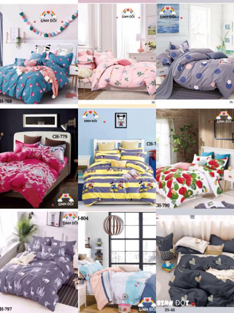 BỘ DRAP GIƯỜNG/ GA GIƯỜNG COTTON 100% - CH-792