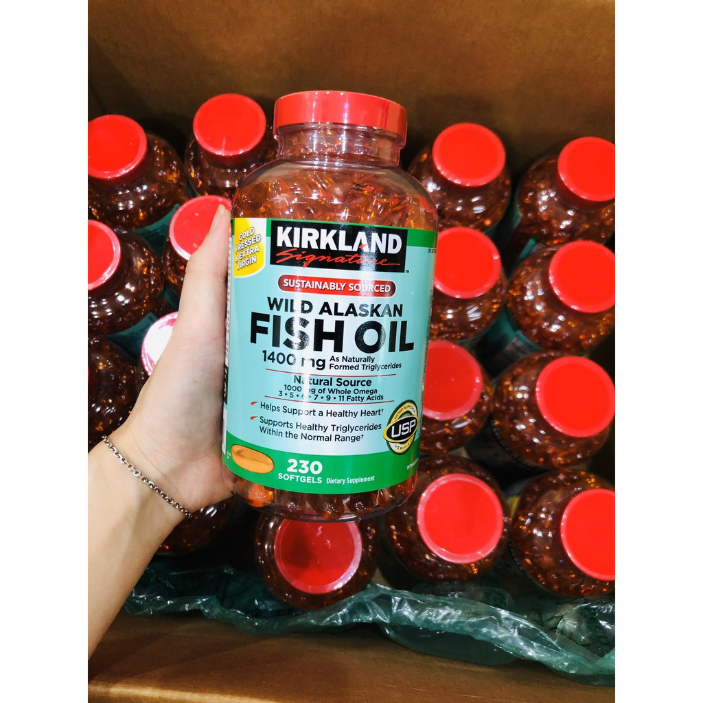 [ DATE 01.2023] VIÊN UỐNG DẦU CÁ KIRKLAND SINGATURE WILD ALASKAN FISH OIL 1400MG
