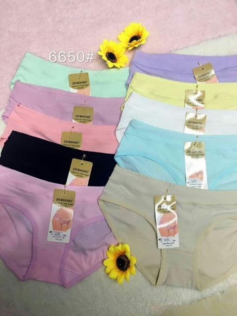 10 Quần lót (6650) nữ thông hơi cạp cao