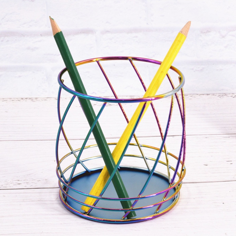 1 Giỏ Kim Loại Đựng Bút Đa Năng Tiện Dụng Cho Gia Đình / Văn Phòng