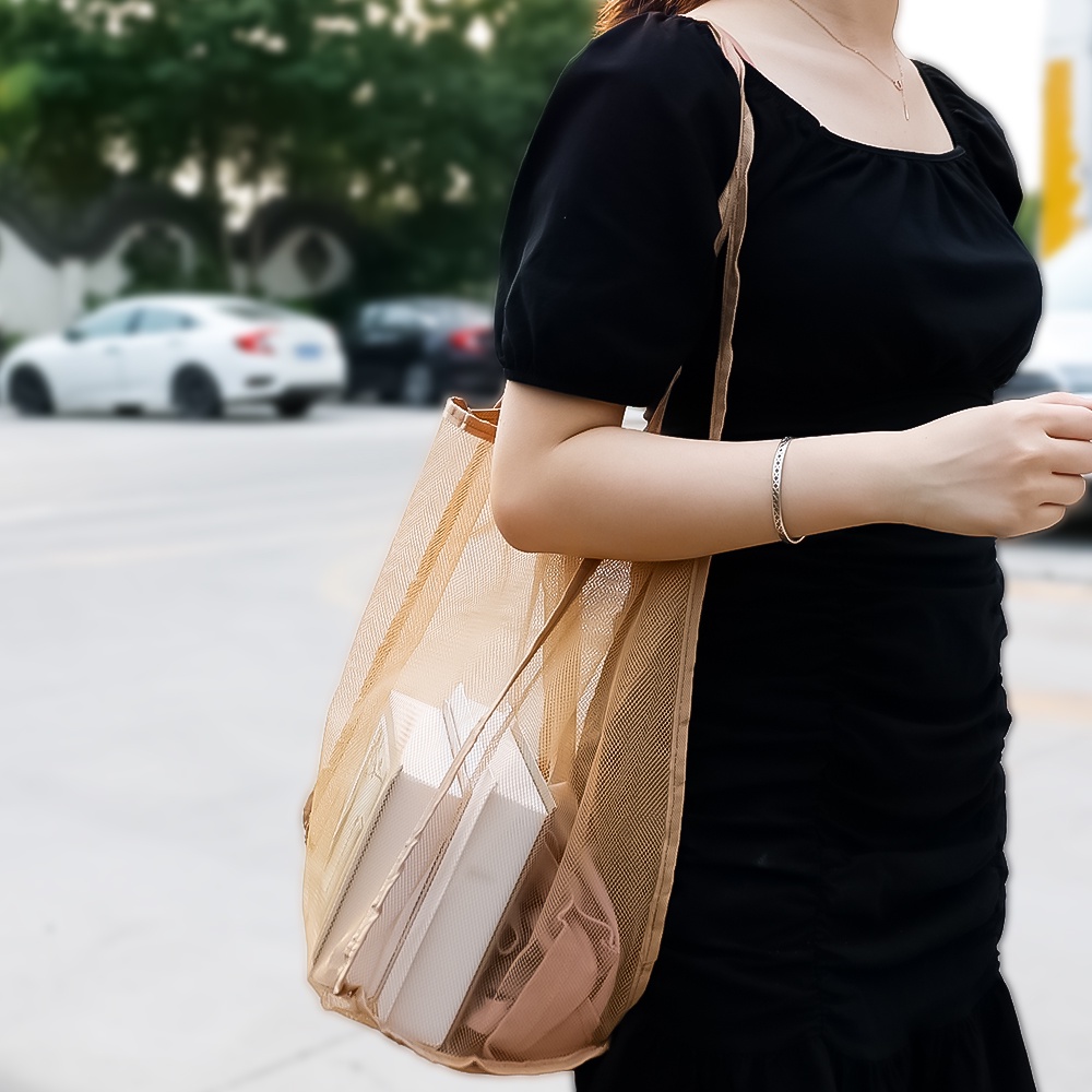 Túi Lưới Mua Sắm Đa Năng Sức Chứa Lớn Có Thể Tái Sử Dụng
