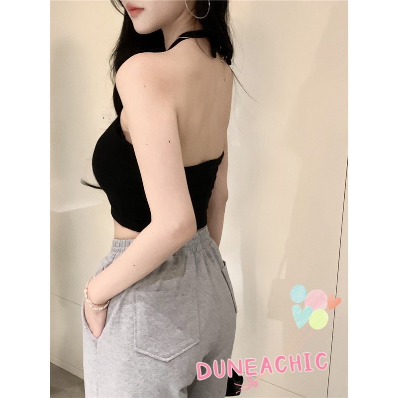 DUNEA Áo Hai Dây Họa Tiết Trái Tim Quyến Rũ Cho Nữ