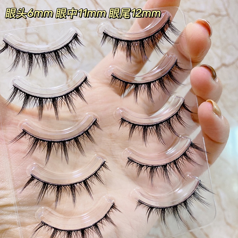 [Hàng mới về] Thân cây mỏng to! Set 5 Lông Mi Giả Màu Đen Siêu Mịn Phong Cách Nhật Bản Cho Búp Bê