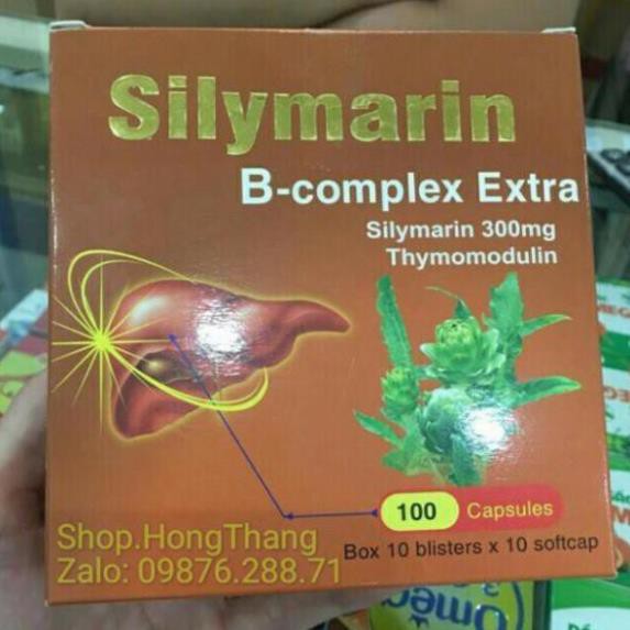 Bổ gan mát gan lợi mật Silymarin B-complexgiải độc gan, tăng cường chức năng của gan 100v