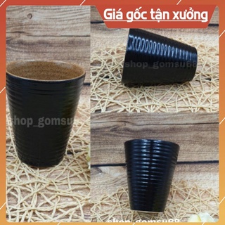 [ SIÊU ĐẸP ] Cốc ly sứ dáng trụ cao 10cm dung tích 150ml tráng men 2 màu phong cách Vintage sang chảnh hiện đại
