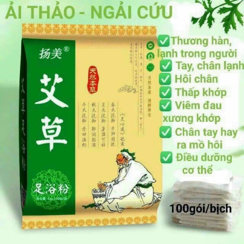 Túi 100 gói Thảo Dược Ngâm Chân , Ngâm Chân Thải Độc , Dược Liệu Chăm Sóc Sức Khỏe Tiện Dụng