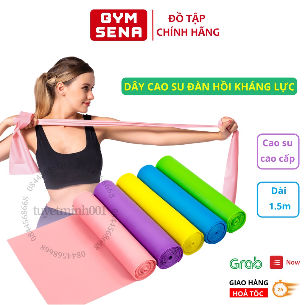 Dây Cao Su Đàn Hồi Kháng Lực Tập Thể Dục Yoga 1,5 Mét