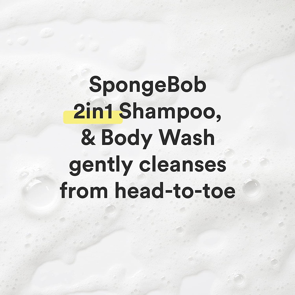 Sữa tắm &amp; dầu gội 2 trong 1 cho trẻ em Suave Kids 2in1 Shampoo &amp; Body Wash for Kids Nickelodeon Spongebob 828ml (Mỹ)