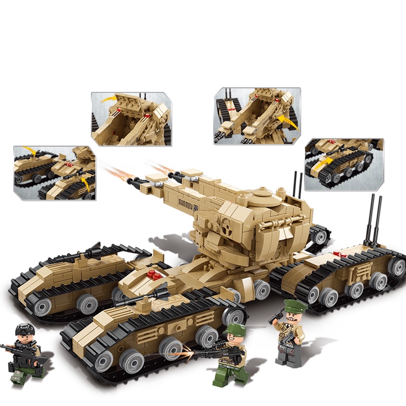 Đồ Chơi Lắp Ráp Xe Tăng Kích Thích Trí Thông Minh Cho Bé