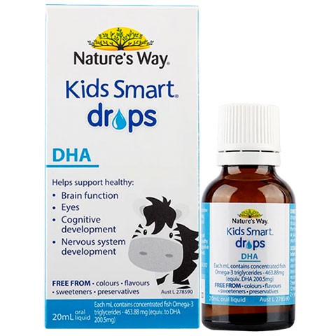 Kids Smart Drops DHA Nature's Way 20ml, DHA cho bé từ sơ sinh