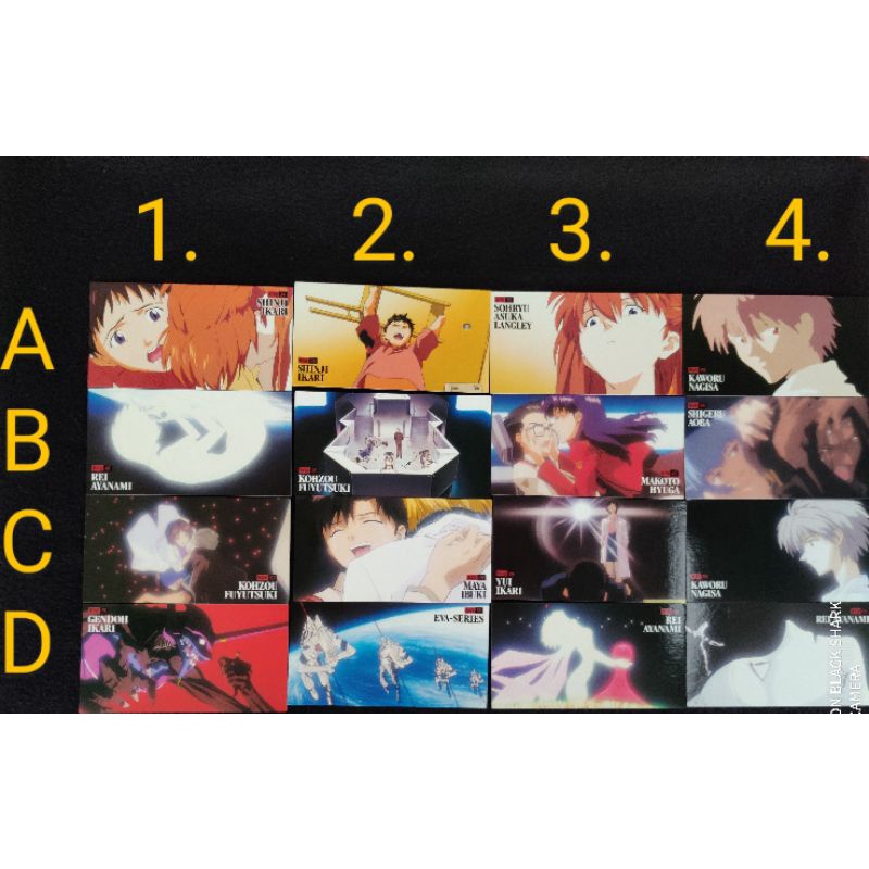 Thẻ bài rộng chủ đề Neon Genesis Evangelion 09, chính hãng Bandai năm 1997