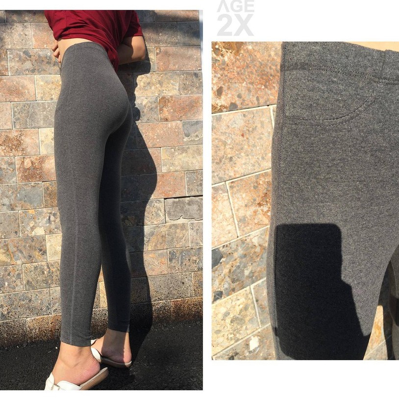 Quần legging trơn nữ Đen và Xám AGE2X hàng VNXK đạt tiêu chuẩn chất lượng cao | BigBuy360 - bigbuy360.vn