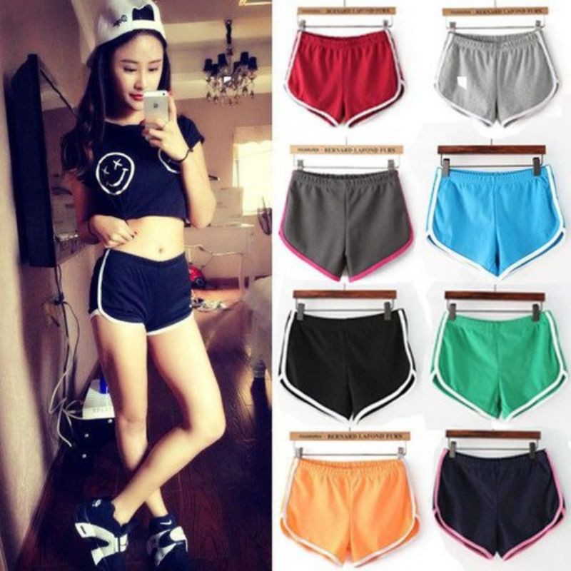 Quần đùi short nữ thun cotton 4 chiều co giãn thoải mái và thoáng mát dễ chịu  phù hợp mặc ở nhà, tập gym, đi biển.