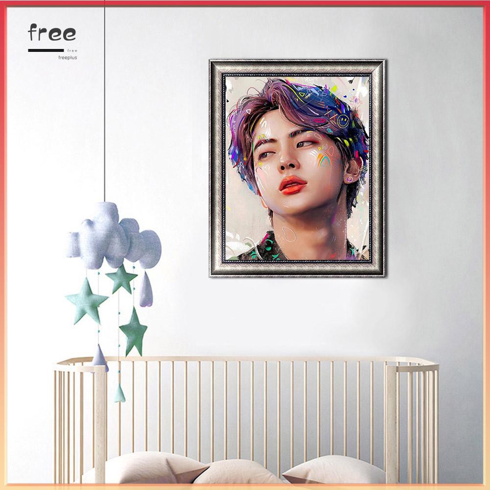 Bộ Tranh Đính Đá Tự Làm Họa Tiết Thành Viên Nhóm Nhạc Bts Thời Thượng