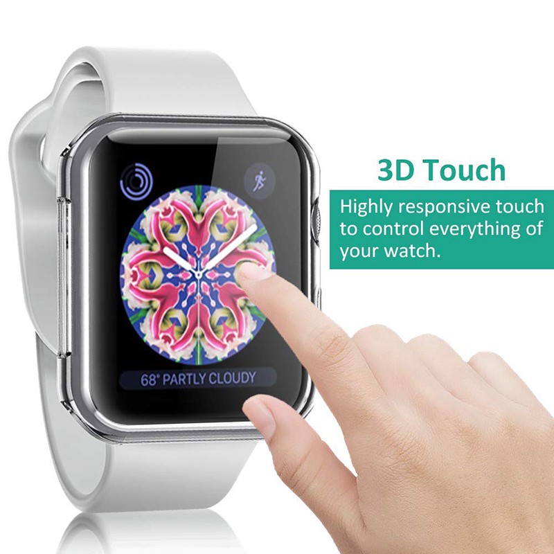 Vỏ bọc TPU mềm trong suốt bảo vệ cho đồng hồ thông minh Apple Watch 6 SE 5/4/3/2/1 (38/40/42/44mm)