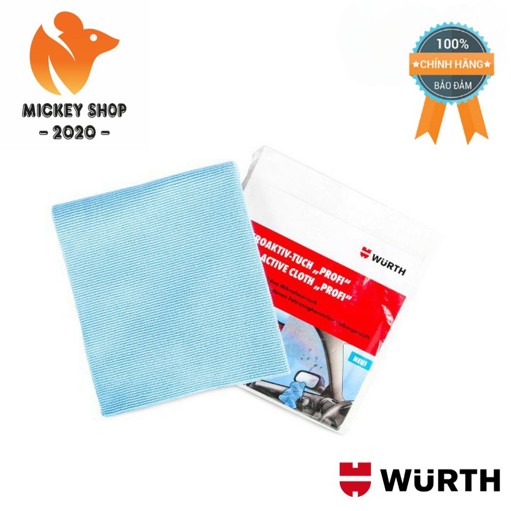 [ CHUYÊN DÙNG ] Bộ 4 Khăn Lau Chống Trầy Xước WURTH Micro-Fiber Cloth 40x40cm 0899900117