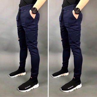 Jogger nam hàn quốc, chất kaki co giãn