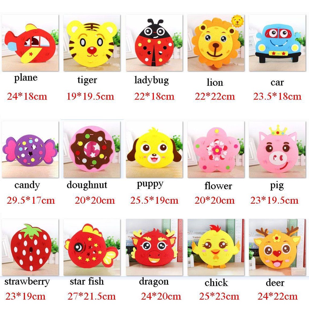 Lồng Đèn Bằng Vải Không Dệt Họa Tiết Động Vật Hoạt Hình Dễ Thương