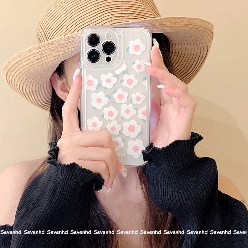Ốp Điện Thoại Họa Tiết Hoa Cúc Đơn Giản Thời Trang Cho iPhone 13 12 11 Pro Max SE2020 X XR Xs Max 7 8 Plus