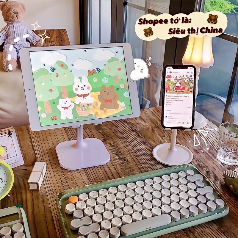 Giá Đỡ Điện Thoại iPad IPhone SmartPhone Để Đứng Xoay 360 độ Chắc Chắn Kệ Đa Năng Cao Cấp Quay Livestream Để Bàn Ổn Định