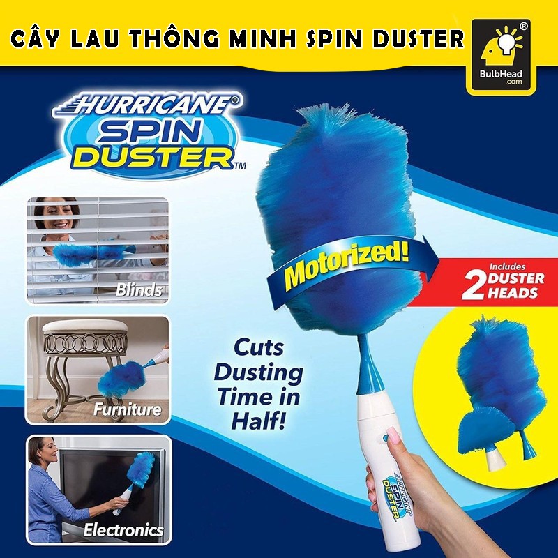 [Cao Cấp] CHỔI QUÉT BỤI TÍCH ĐIỆN THÔNG MINH SPIN DUSTER, chổi quét tự động, chổi quét trần nhà , hút bụi ,robot hút bụi