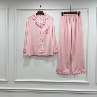 BỘ LỤA PYJAMA L.V HỒNG CAO CẤP