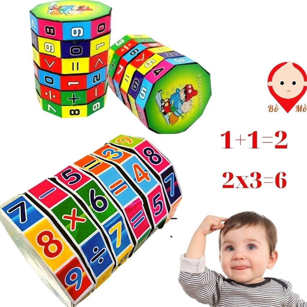 Rubik Toán Học Onshine - Khối Rubic Hình Trụ Cho Bé Học Tính Toán Làm Quen Với Phép Tính Và Con Số - Shop Bố Mốc