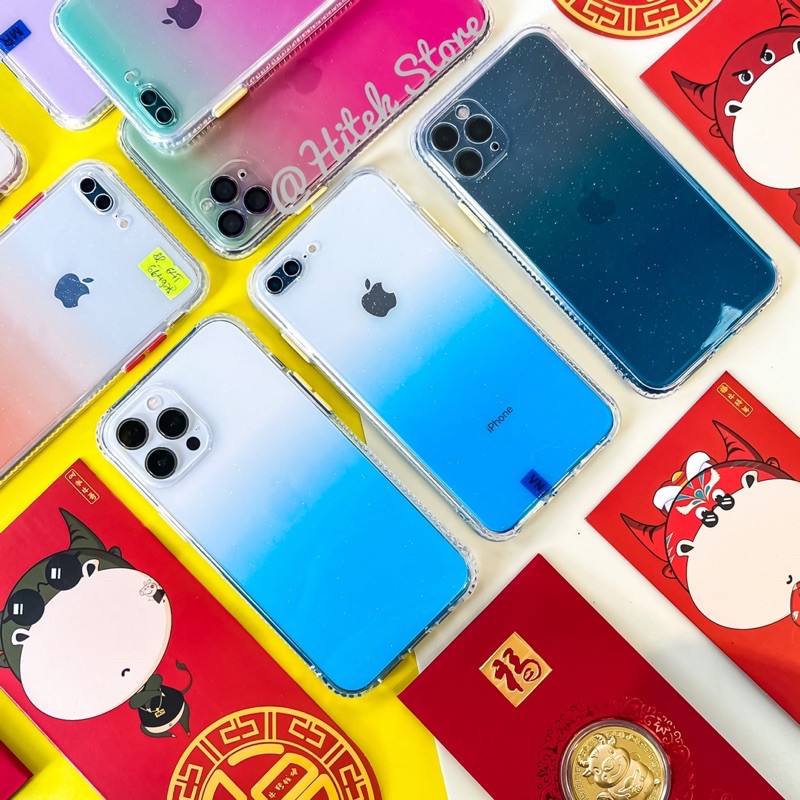 Ốp  silicon chống rớt chuyển màu lưng nhựa đẹp tinh tế cho iphone 12 pro max và các đời từ 7 plus trở lên