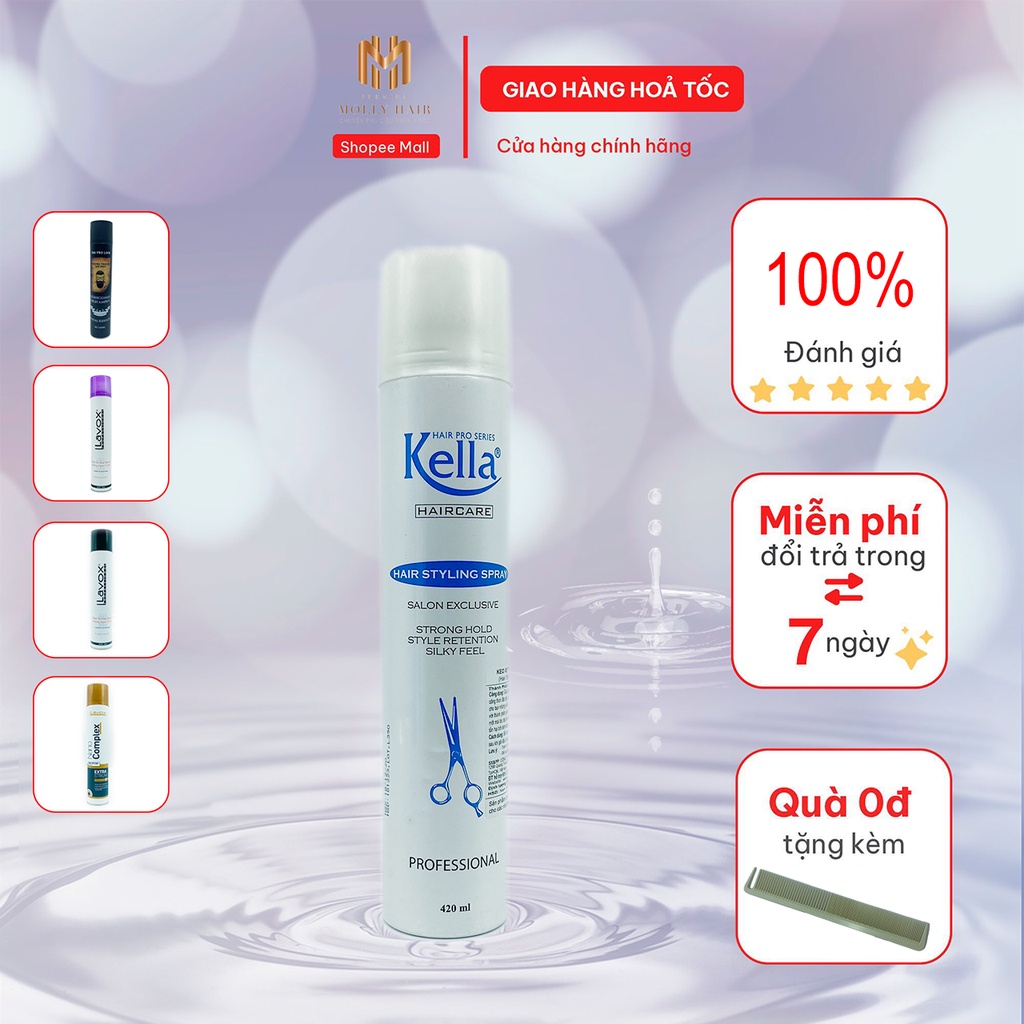 Keo xịt tóc giữ nếp nam nữ lâu có quà tặng - 420ml